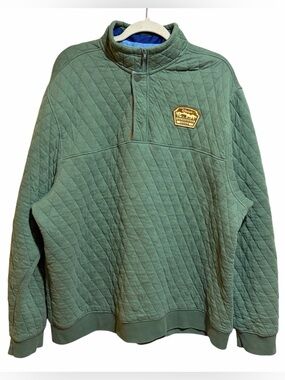 Walt Disney World Parks Wilderness Lodge Resort Green Quilted Sweatshirt Size XL